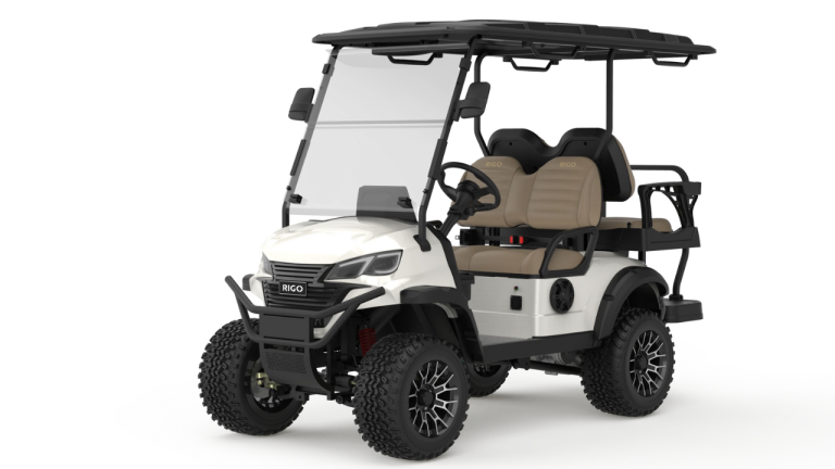 RIGO beyaz elektrikli L2+2 buggy golf arabası
