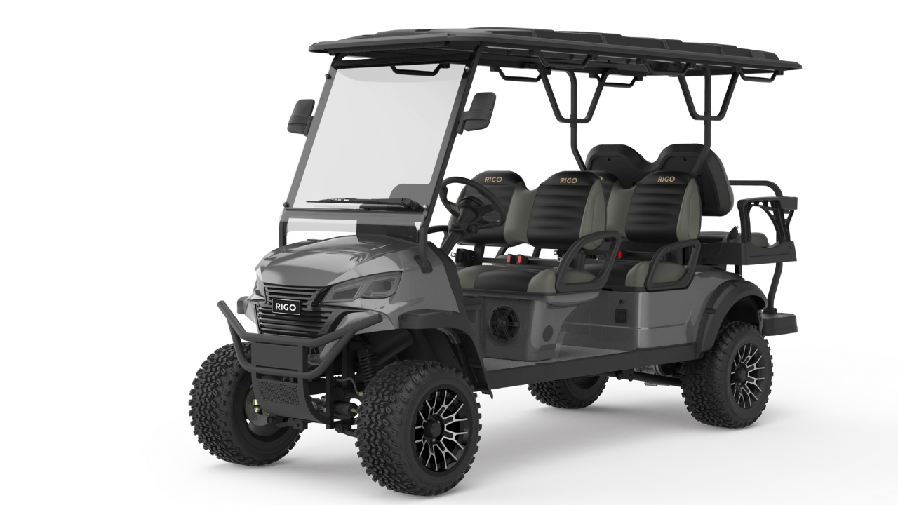 RIGO gri elektrikli L4+2 buggy golf arabası
