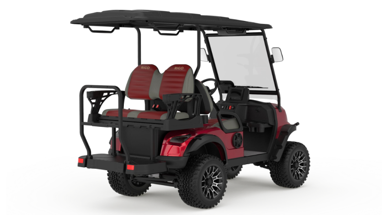 Гольф-кар RIGO красный электрический L2+2 багги