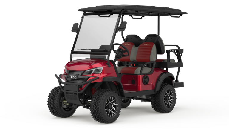 Гольф-кар RIGO красный электрический L2+2 багги