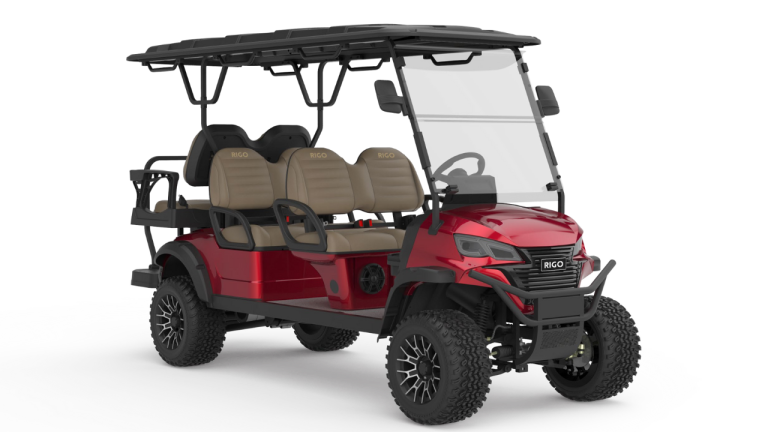 RIGO красный электрический гольф-кар L4+2 багги