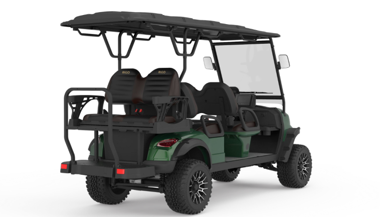 RIGO зеленый электрический гольф-кар L4+2 багги