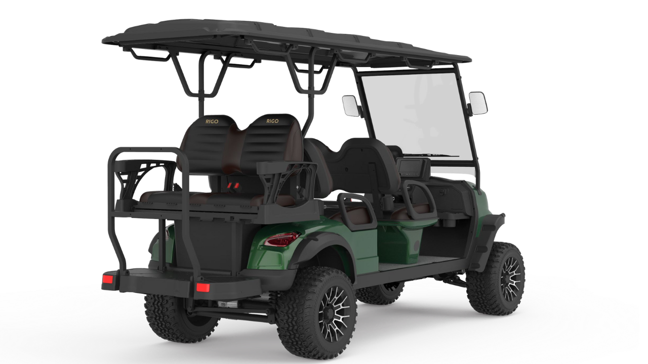 RIGO yeşil elektrikli L4+2 buggy golf arabası