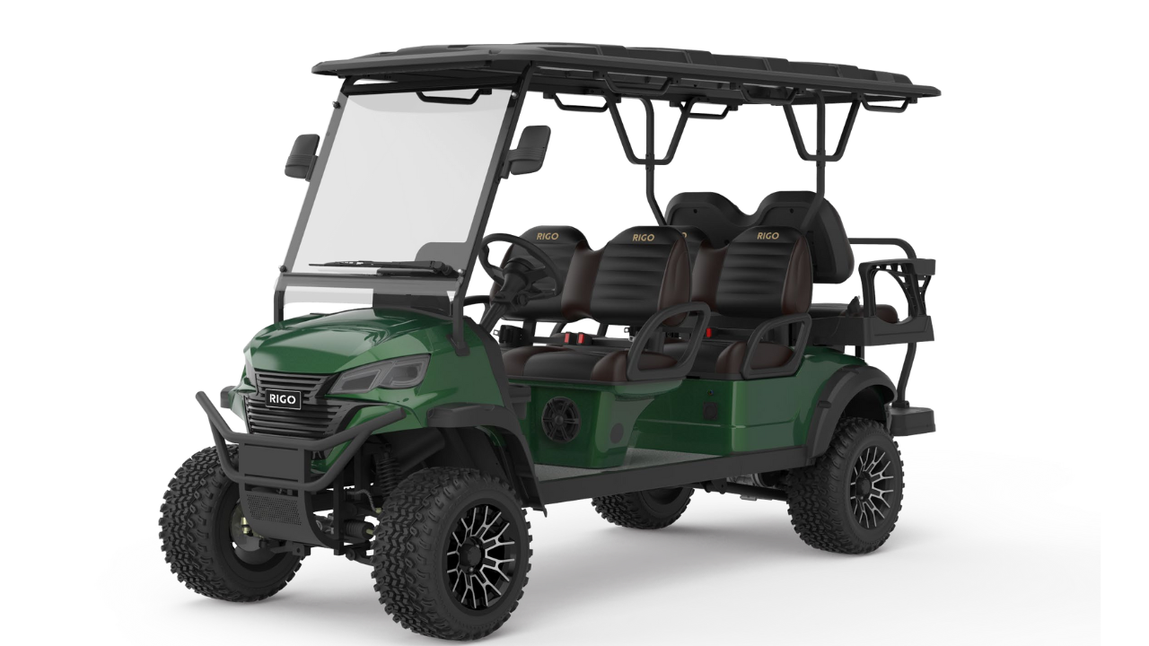 RIGO yeşil elektrikli L4+2 buggy golf arabası