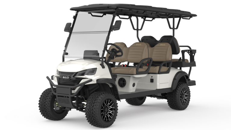 RIGO белый электрический гольф-кар L4+2 багги