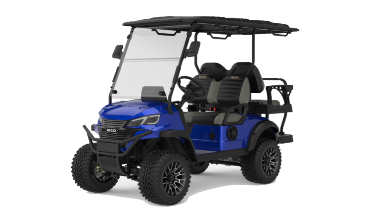 RIGO mavi elektrikli L2+2 buggy golf arabası