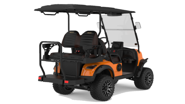 RIGO hardal sarısı elektrikli L2+2 buggy golf arabası