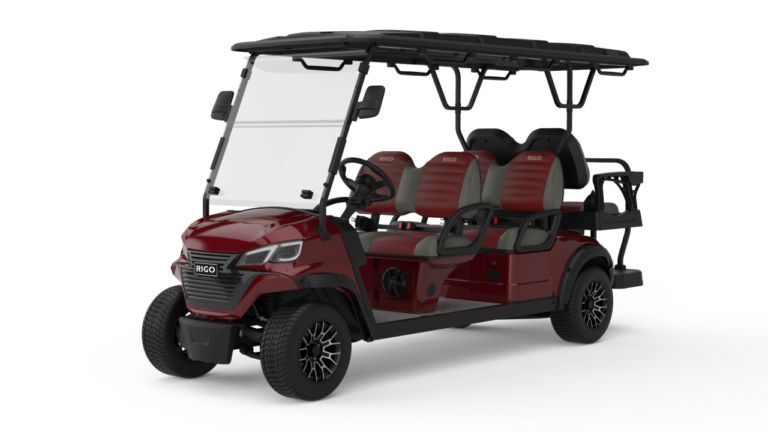 RIGO C4+2 bordo elektrikli golf arabası 6 kişilik buggy ön