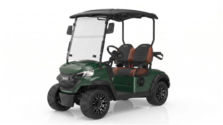 RIGO G2 Yeşil elektrikli golf arabası 2 kişilik buggy
