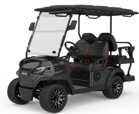 RIGO C2+2 siyah mavi elektrikli golf arabası 4 kişilik buggy ön