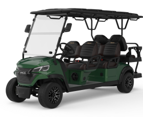 RIGO C4+2 orman yeşili elektrikli golf arabası 6 kişilik buggy ön