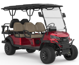 RIGO kırmızı elektrikli L4+2 buggy golf arabası